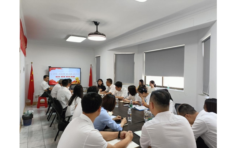 学头脑，，，，，，强党性——银河集团总司理马珺到晶品公司开展主题教育宣贯